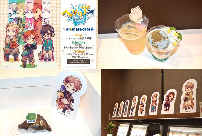 ヘタリア　アニカフェ　ステッカー　コースター　イギリス　日本 ヘタリアアニカフェステッカーコースターイギリス日本