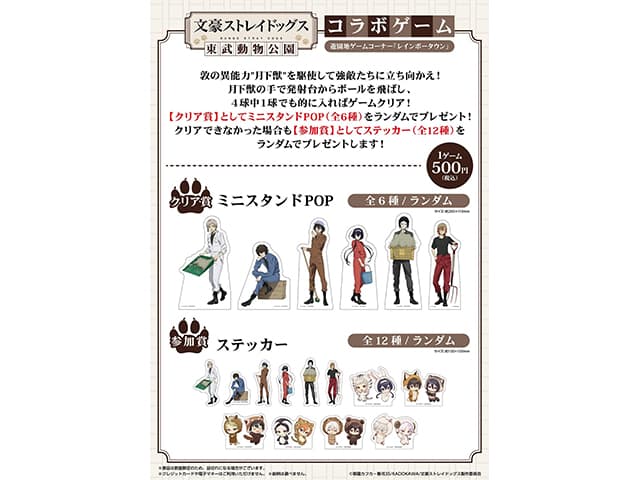 レポート】「文豪ストレイドッグス×東武動物公園」 コラボ
