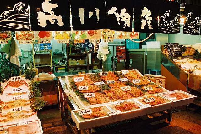 新鮮な蟹・近江町市場
