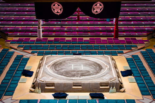 Dohyō/ring at Ryogoku Kokugikan (sumo main hall)