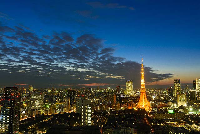 ヘリから見下ろす東京の夜景