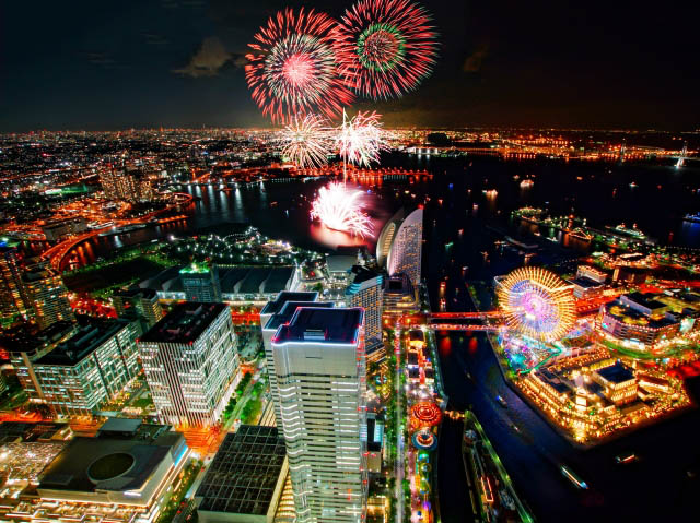 橫濱地標塔看到的夜景