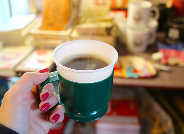 ホットコーヒーのサービスが嬉しい&hellip;ほっこり暖まります