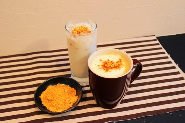 稀少な埼玉県産茶豆のきな粉を使った「ミルクラテ」