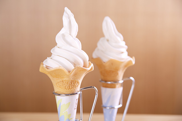 清澄で育ったしょうがから作ったジンジャー味のソフトクリーム