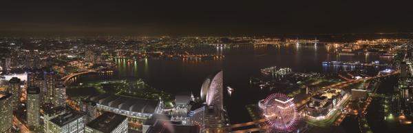 night view from Yokohama Landmark Tower