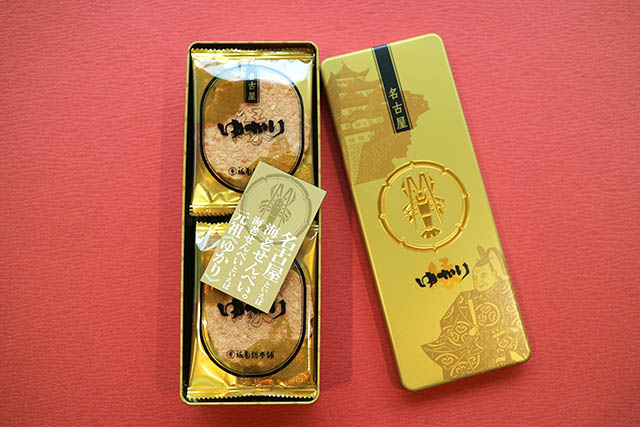 「緣蝦仙貝黃金罐」（ゆかり黄金缶）10片　918日圓（含稅）