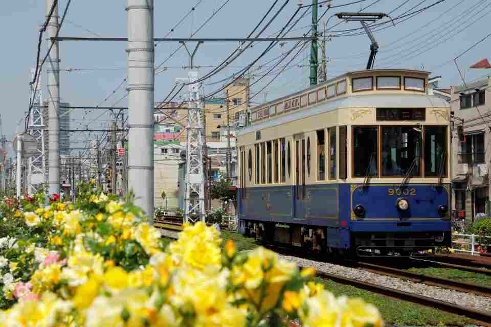 There are several trams that run the tracks including this wonderfully retro one
Photo courtesy of Toei Transportation