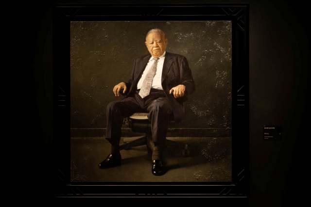 A Portrait of Masao Hoki, founder of the museum, by Hiroshi Noda