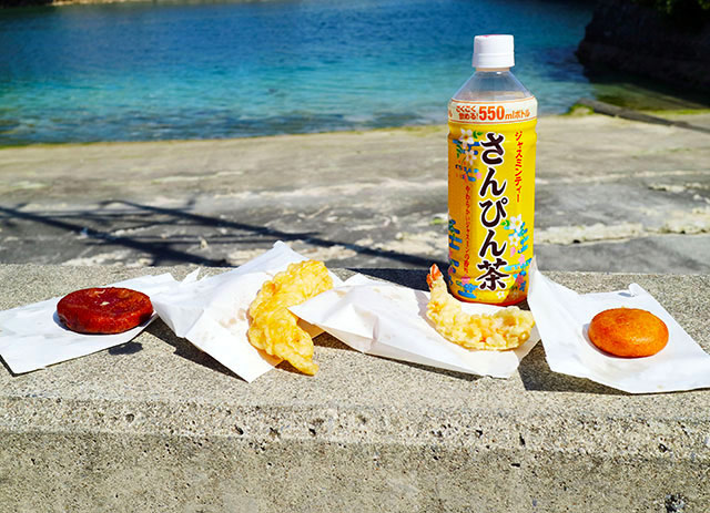 海を眺めながら食べる揚げたての天ぷらは最高&hellip;！