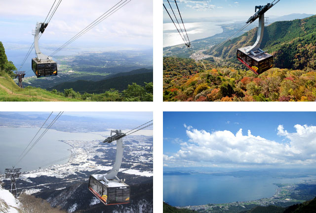 四季折々でさまざまな表情を見せてくれるロープウェイからの景観