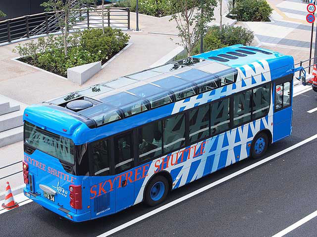Take a Shuttle Bus to the Tokyo Skytree