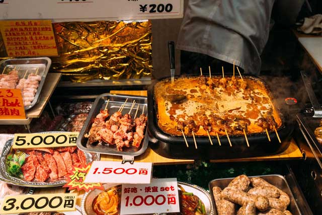 Street food in Shinsekai