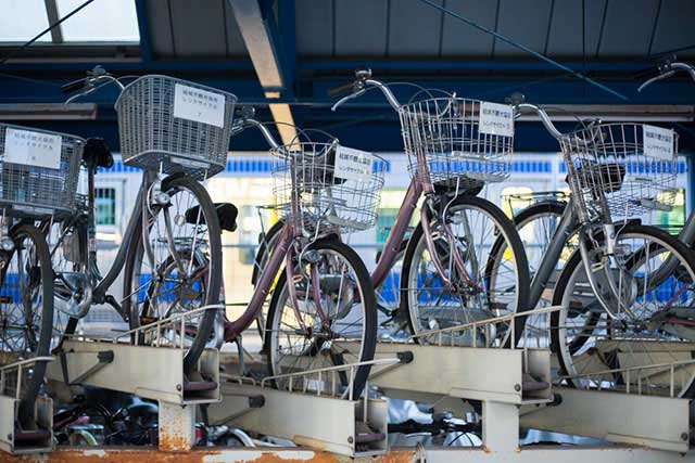 Pick up a bike from Yuki Station rental cycle