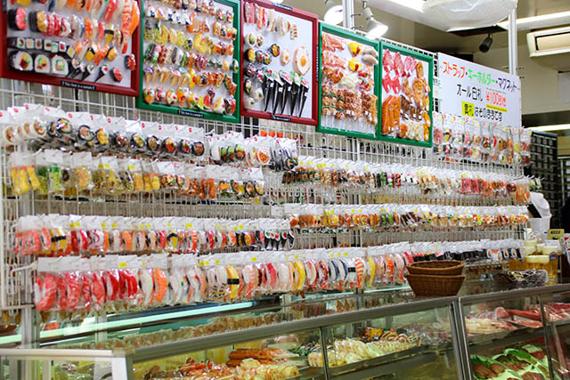 Standard food samples of sushi