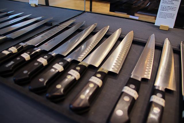 Top quality knives on display