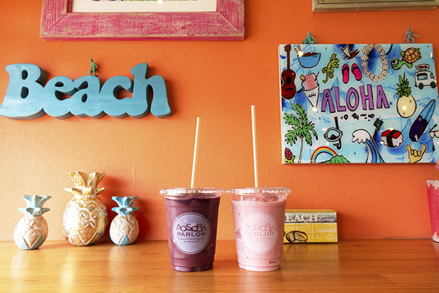 Acai Berry Special (left) and Berry Lassi (right)