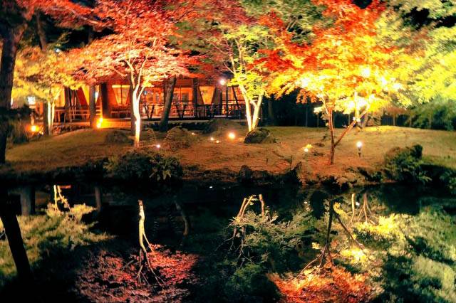 Night Museum inside Tenshukaku Garden