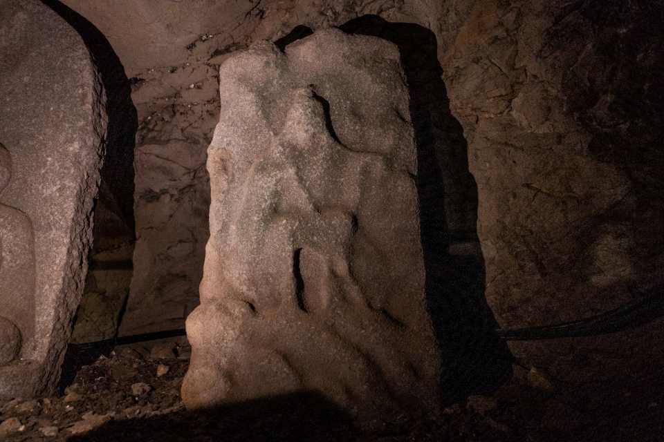 The En no Ozuno Carving, located inside the Iwaya Caves