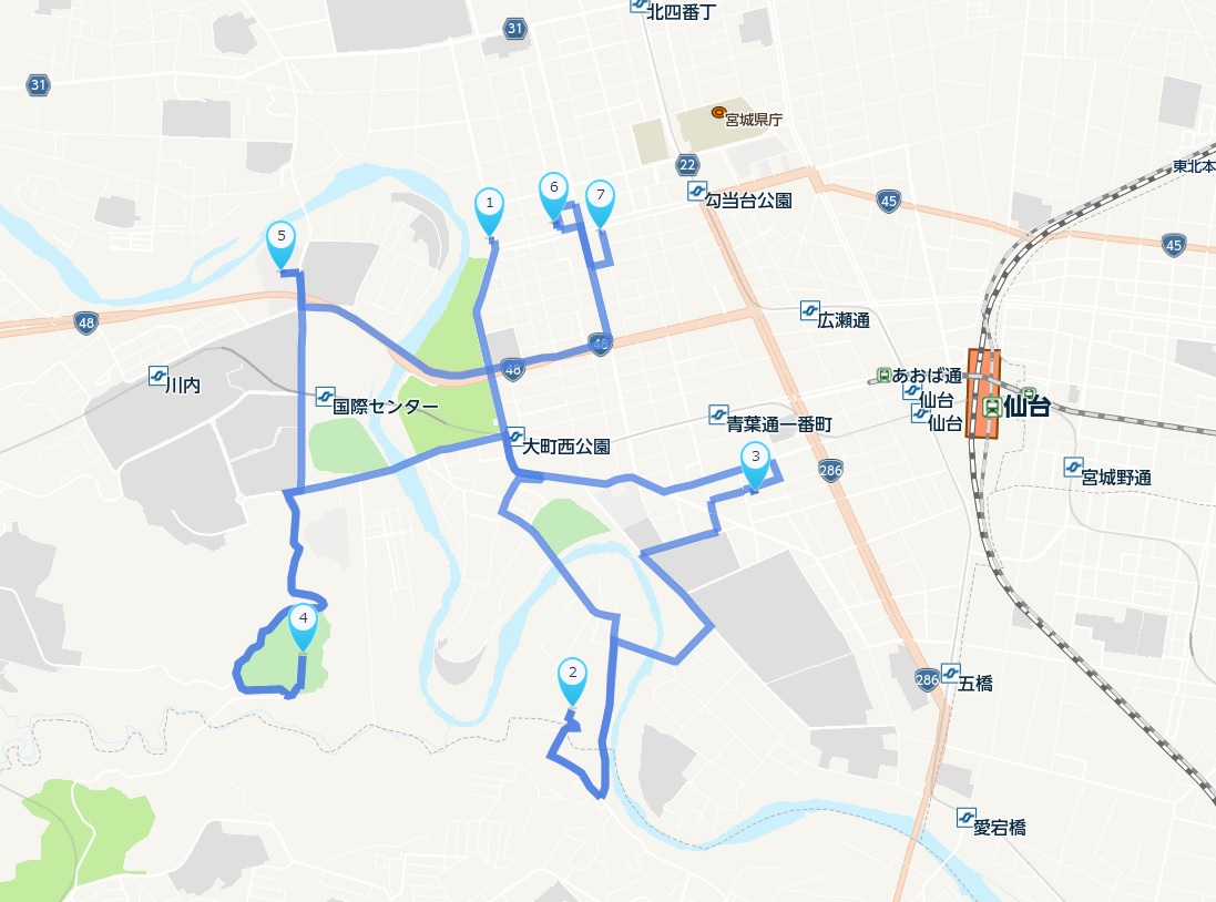This is the cycling course.（12km)