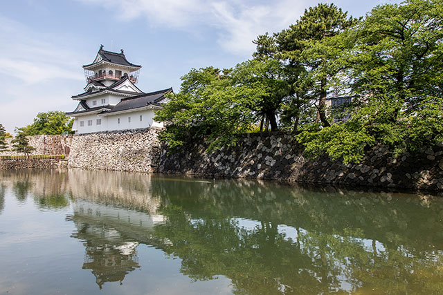 Toyama Castle and part of the Original Moat