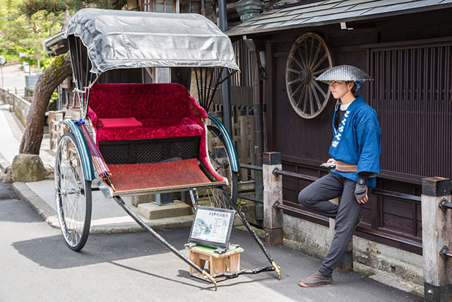 Rickshaw rides around Takayama are a popular choice among visitors