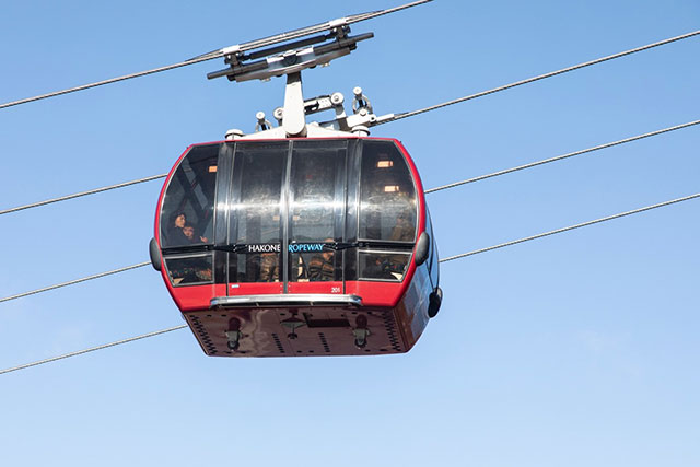 The Hakone Ropeway allows visitors to see several popular views of Hakone in one journey