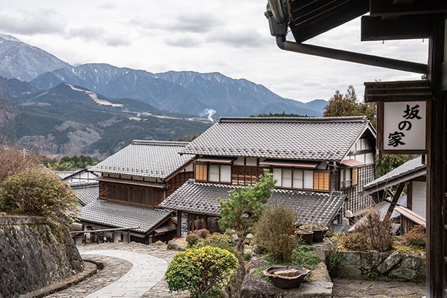 The views from Magome across the Southern Alps make for a lovely backdrop to the town