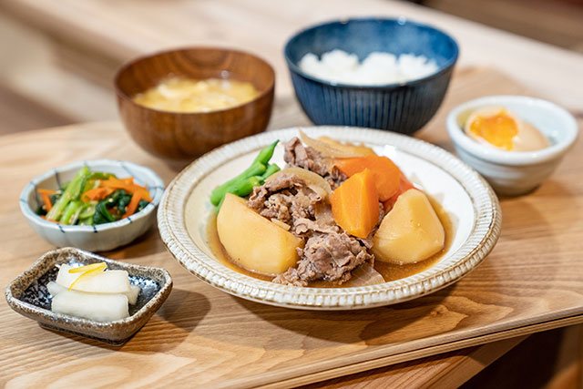 A freshly prepared Japanese style “teishoku” dinner course