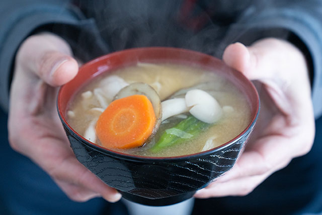 A steaming bowl of nabe made with fresh, local ingredients only