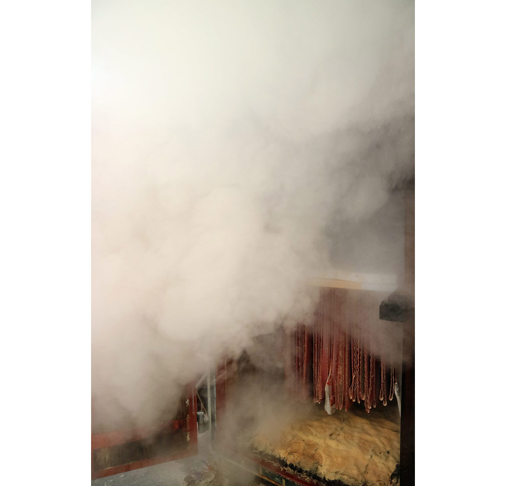 浅野さんが見えなくなるほどすごい湯気。もわー！