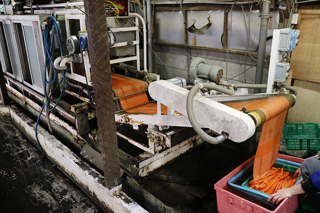 もちろんお湯なんて使えません。冬は手に厳しい作業ですね&hellip;