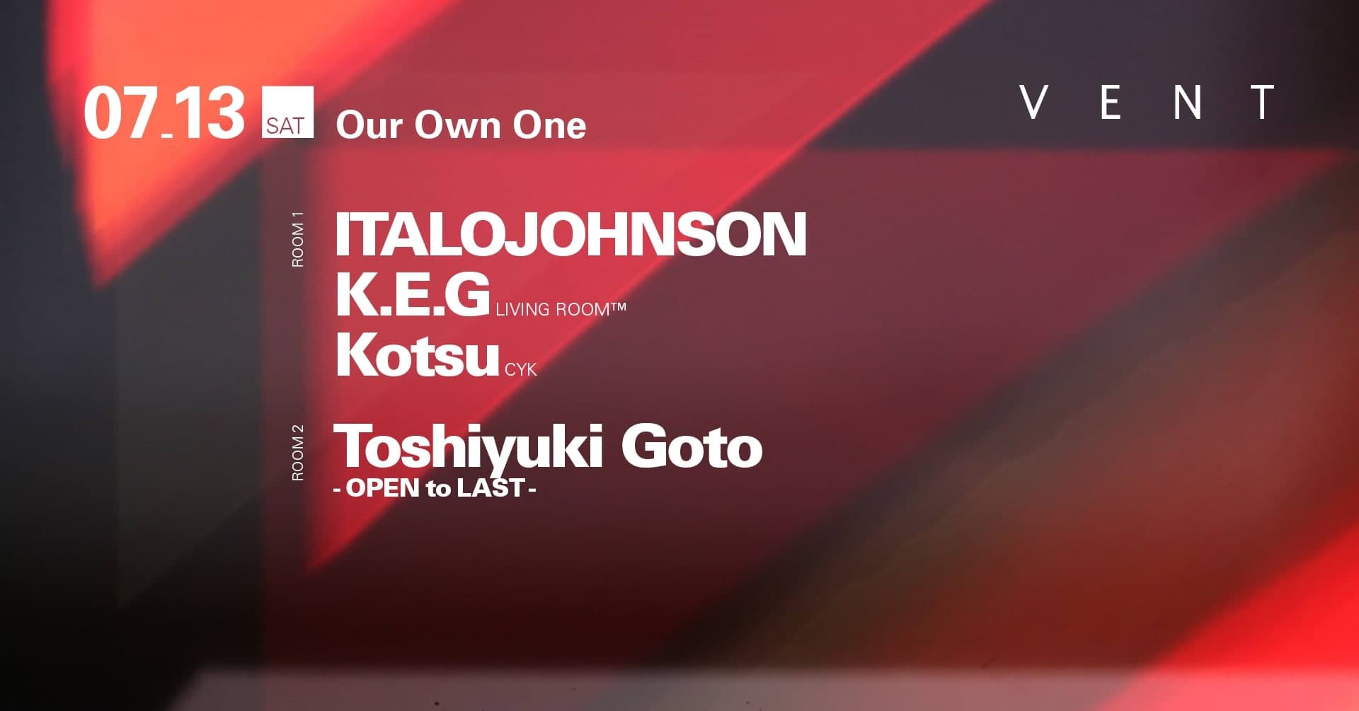 ITALOJOHNSON will be performing at VENT Omotesando