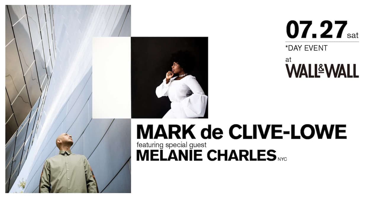 Mark de Clive-Lowe and Melanie Charles will be holding a special live at WALL＆WALL Omotesando