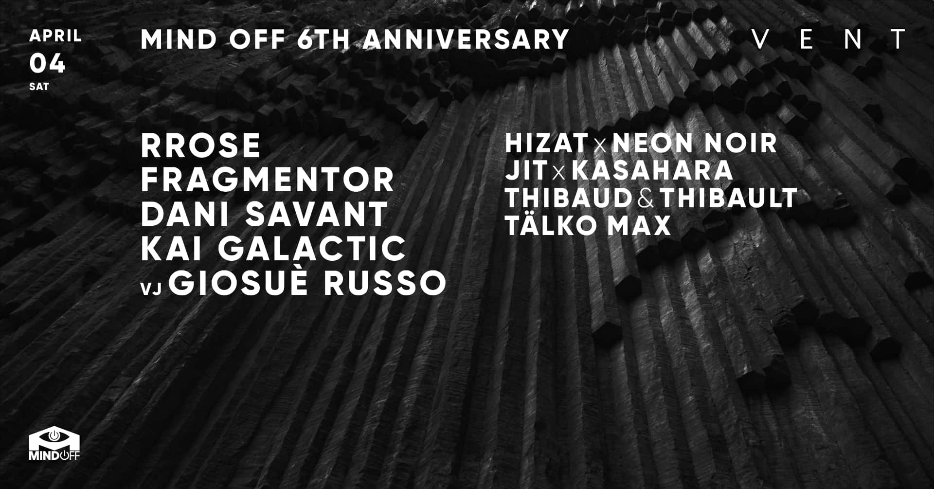 Rrose will be performing at the Mind Off sixth anniversary party, at VENT Omotesando